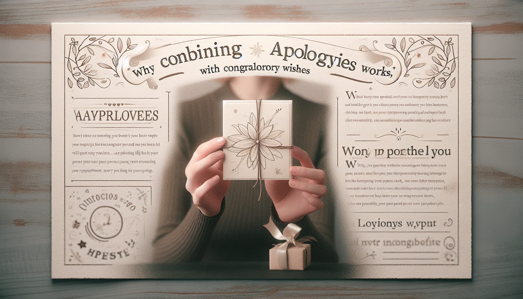 Почему вообще стоит совмещать поздравление с извинением