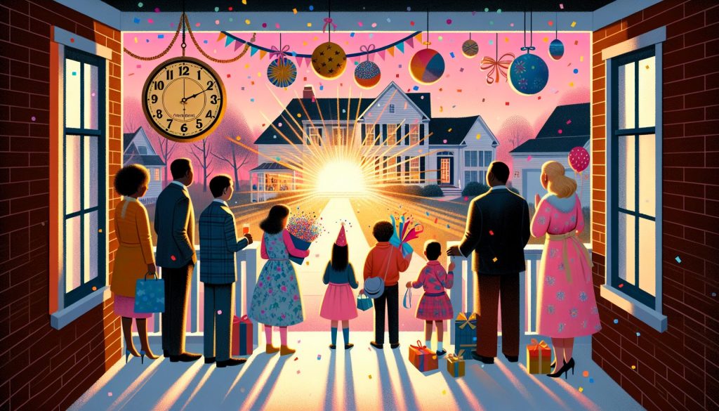 Где выбрать время для утренние сюрпризы к семейному празднику: с конфетти