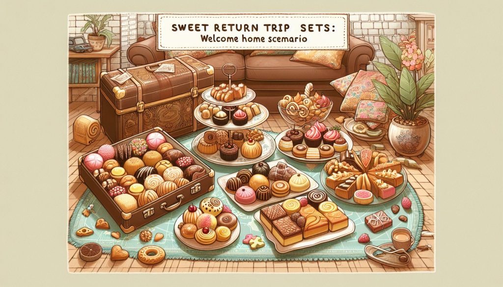Сладкие наборы к возвращению из поездки: сценарий «добро пожаловать домой»