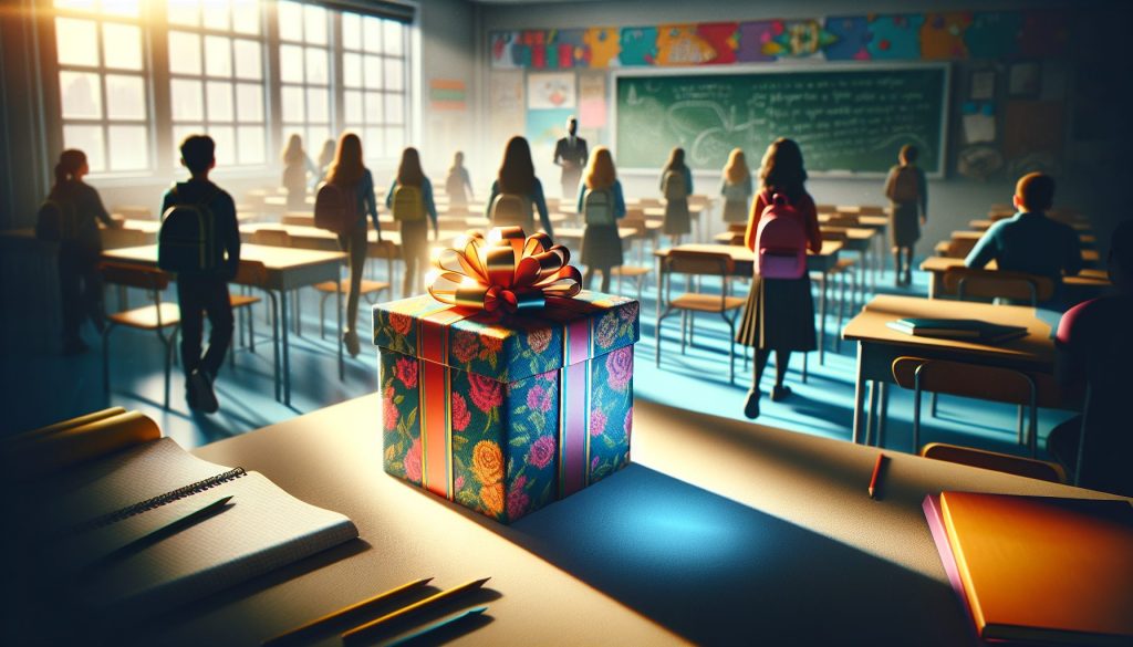 Стратегия: Сделать анонимную доставку сюрпризы в школу на свидание, с тайным посланием