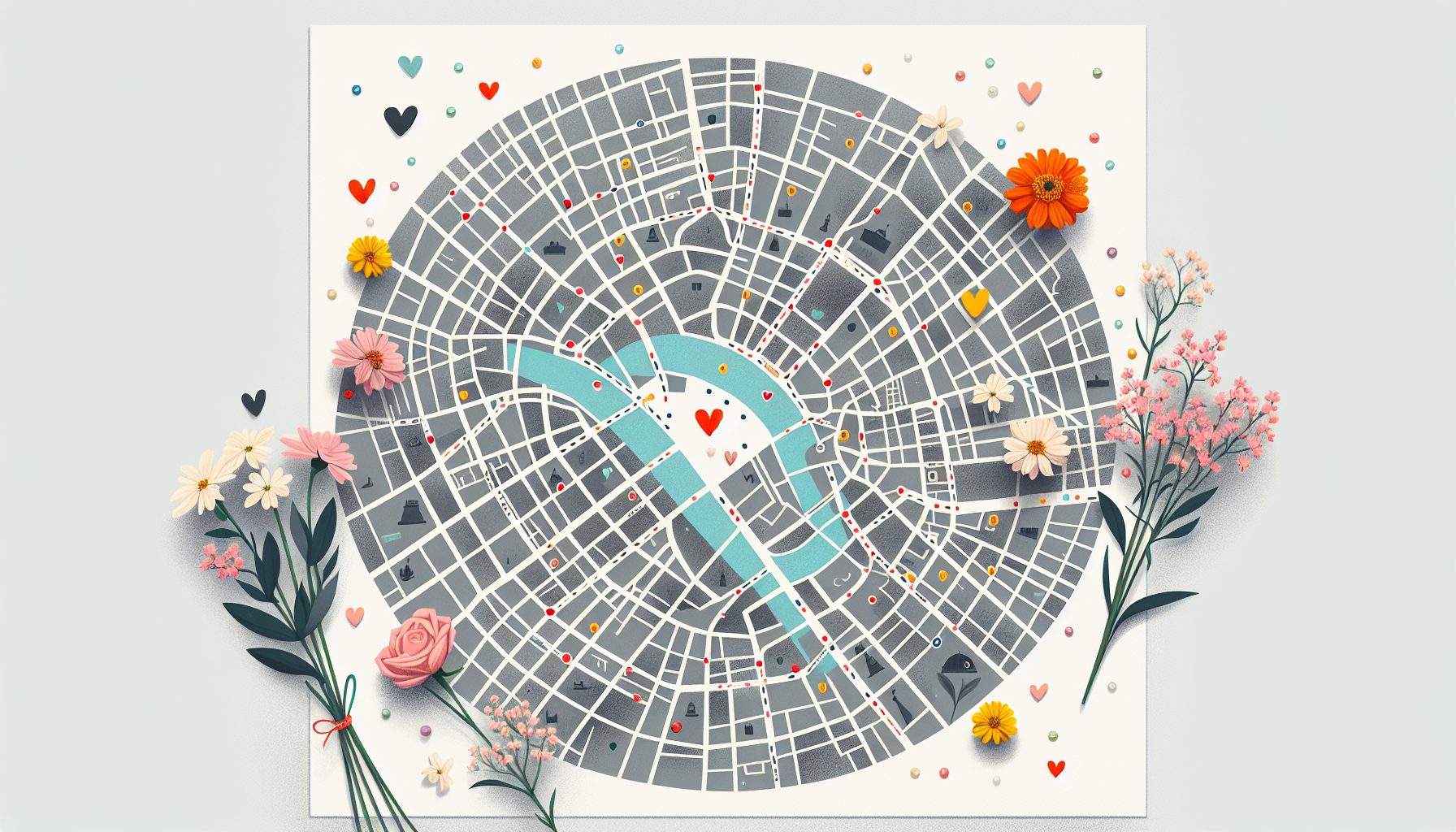 Немного романтики и цветов посреди серого дня