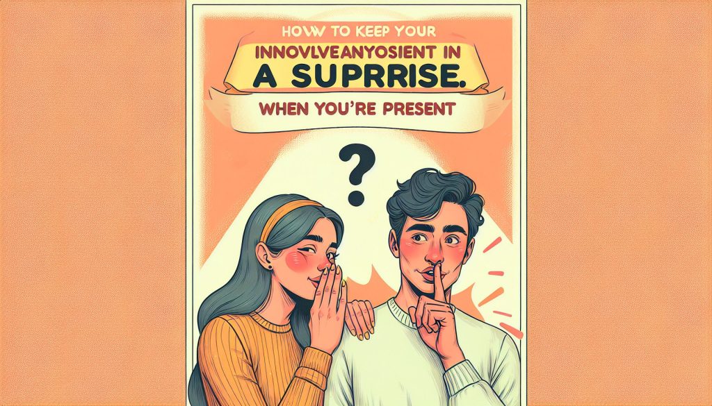 Как спрятать своё участие в сюрпризе, если вы будете рядом