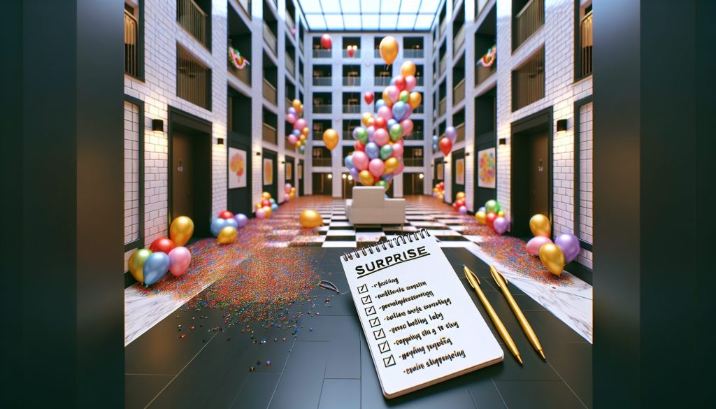 Чек-лист: как подготовить подъезд к сюрпризу с шарами и конфетти