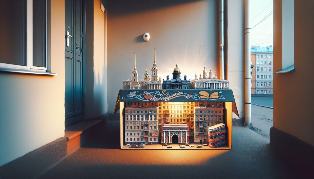 Сюрприз к дню города: Петербург в коробке у подъезда